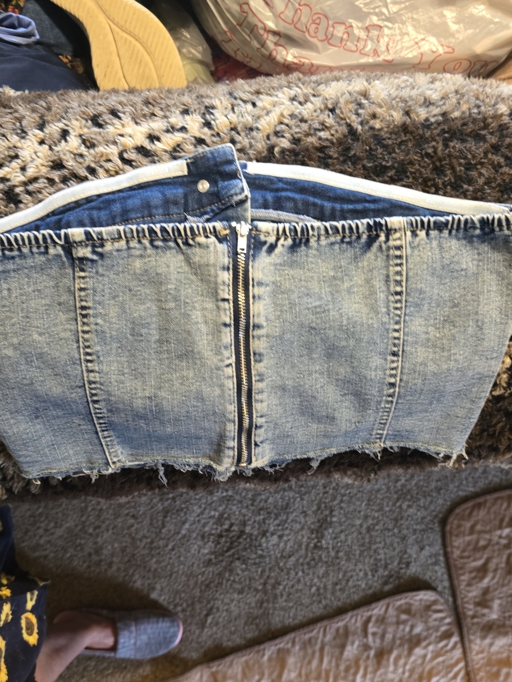 Denim Strapless Button-Front Crop Top - Blue - Picture 3 of 3